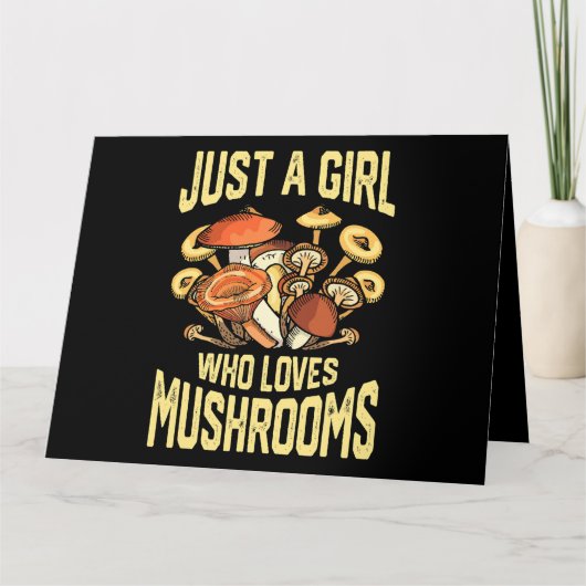 Carte Juste Une Fille Qui Aime Les Champignons Vêtements (Devant)