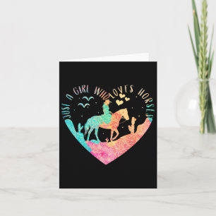 Carte Juste Une Fille Qui Aime Les Chevaux