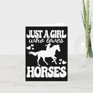 Carte Juste Une Fille Qui Aime Les Chevaux Cheval Lover