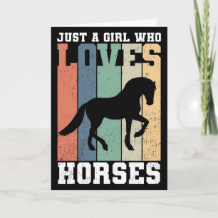 Carte Juste une fille qui aime les chevaux Cheval Vint