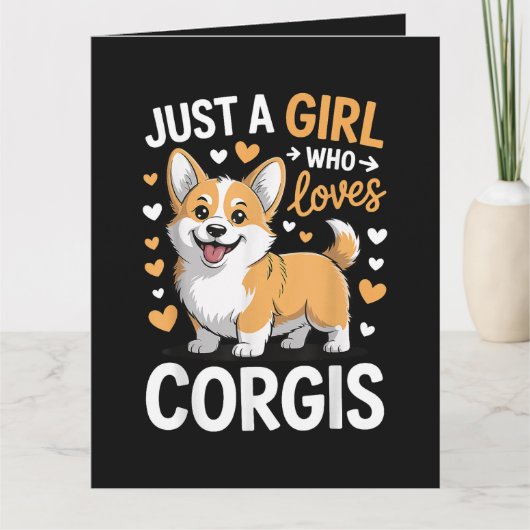 Carte Juste Une Fille Qui Aime Les Corgis (Devant)
