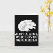 Carte Juste Une Fille Qui Aime Les Écureuils  (Fleur jaune)