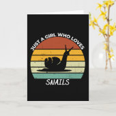 Carte Juste une fille qui aime les escargots (Fleur jaune)