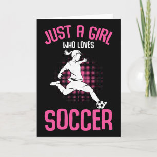 Carte Juste une fille qui aime les filles de football Jo