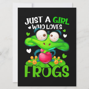 Carte Juste Une Fille Qui Aime Les Grenouilles Enfants F
