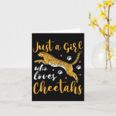 Carte Juste une fille qui aime les guépards (Fleur jaune)