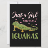Carte Juste Une Fille Qui Aime Les Iguanas (Devant)
