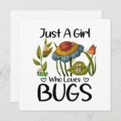 Carte Juste une fille qui aime les insectes (Devant / Derrière)