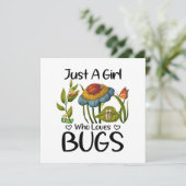 Carte Juste une fille qui aime les insectes (Debout devant)