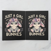 Carte Juste Une Fille Qui Aime Les Lapins (Intérieur)