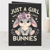 Carte Juste Une Fille Qui Aime Les Lapins (Dos)