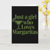 Carte Juste Une Fille Qui Aime Les Margaritas Drôle De V (Fleur jaune)