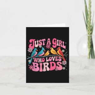 Carte Juste Une Fille Qui Aime Les Oiseaux Drôle Amoureu