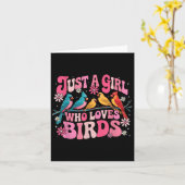 Carte Juste Une Fille Qui Aime Les Oiseaux Drôles Amoure (Fleur jaune)