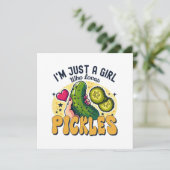 Carte Juste Une Fille Qui Aime Les Pickles - Végétan Drô (Debout devant)