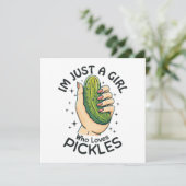 Carte Juste Une Fille Qui Aime Les Pickles - Végétan Drô (Debout devant)