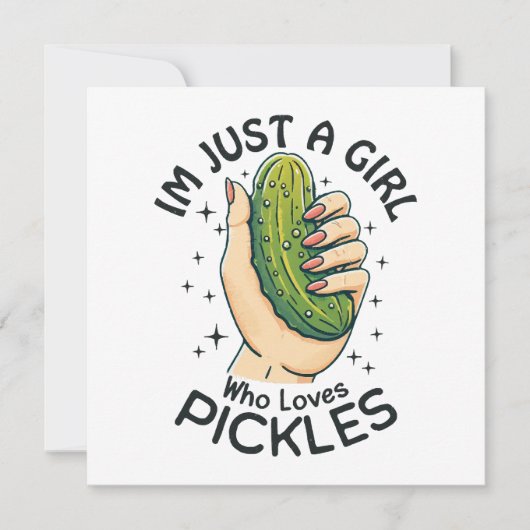 Carte Juste Une Fille Qui Aime Les Pickles - Végétan Drô (Devant)