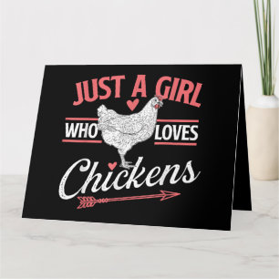 Carte Juste Une Fille Qui Aime Les Poulets - Pou Louveur