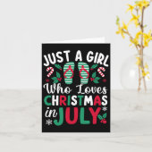 Carte Juste Une Fille Qui Aime Noël En Juillet Bea Été (Fleur jaune)