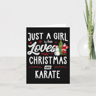 Carte Juste Une Fille Qui Aime Noël Et Le Cadeau De Kara