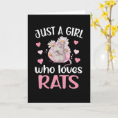 Carte Juste Une Fille Qui Aime Rats Rat Maman Cadeau Rat (Fleur jaune)