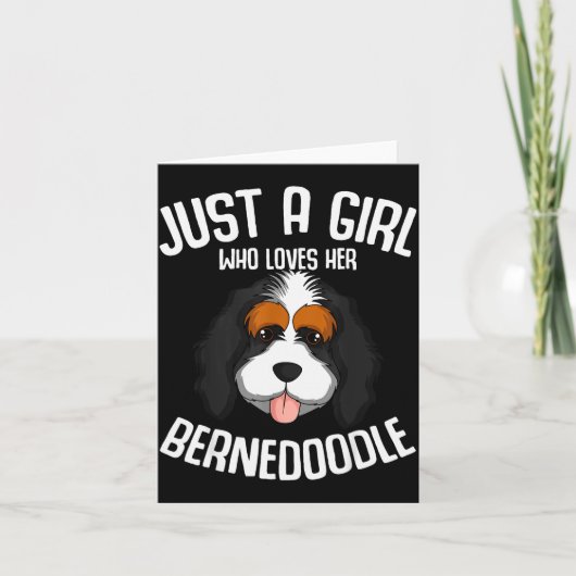 Carte Juste Une Fille Qui Aime Son Bernedoodle Filles De (Devant)