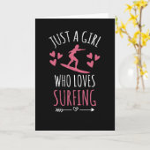 Carte Juste Une Fille Qui Aime Surfer | Cadeau Surfer Gi (Fleur jaune)