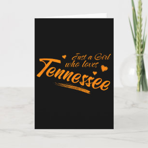 Carte Juste une fille qui aime Tennessee, Femme Mignon T