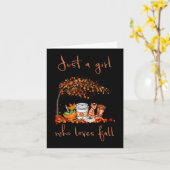 Carte Juste Une Fille Qui Aime Tomber Citrouille Épice L (Fleur jaune)