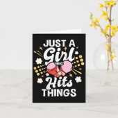 Carte Juste une fille qui frappe les choses - Kickboxing (Fleur jaune)