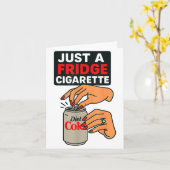 Carte Juste une frigo cigarette drôle main design cool c (Fleur jaune)