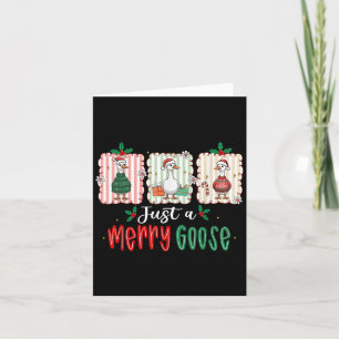 Carte Juste Une Joyeuse Oie Noël Joyeux Noël Hommes Drôl