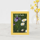 Carte Juste une note (Fleur jaune)