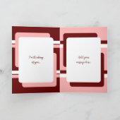 Carte Juste une note à dire photos de chat bordeaux rose (Intérieur)