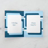 Carte Juste une note pour dire photos de chat bleu blanc (Intérieur)