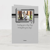 Carte Juste une note pour dire photos de chat noir gris (Dos)