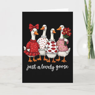 Carte Juste une oie adorable, oie mignonne et idiote pou