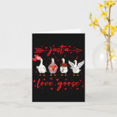 Carte Juste une oie d'amour drôle de Saint-Valentin Mign (Fleur jaune)