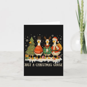 Carte Juste Une Oie De Noël Drôle Joyeux Goosemas Mignon