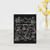 Carte Juste Une Oie Éffrayante Cute Silly Halloween Dood (Fleur jaune)