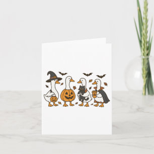 Carte Juste Une Oie Éffrayante Halloween Goose Witch Si