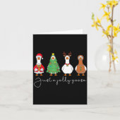 Carte Juste une oie joyeuse mignonne drôle Joyeuse Goose (Fleur jaune)