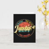 Carte Justice The Man The Myth The Legend D Name  (Fleur jaune)