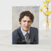 Carte Justin Trudeau (Fleur jaune)