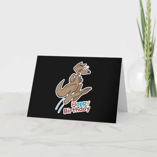 Carte juteux anniversaire kangaroo (Devant)