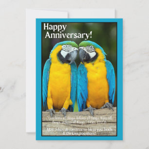 Carte JW Anniversaire - Perrots Amoureux