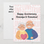 Carte JW Happy Anniversary Card pour grands-parents (Devant / Derrière)