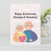 Carte JW Happy Anniversary Card pour grands-parents (Debout devant)