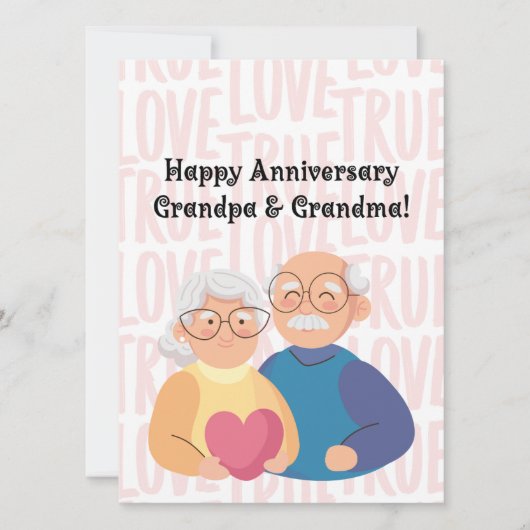 Carte JW Happy Anniversary Card pour grands-parents (Devant)