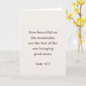 Carte JW pour Pioneers Isaïe 52:7 | Salutation JW (Fleur jaune)